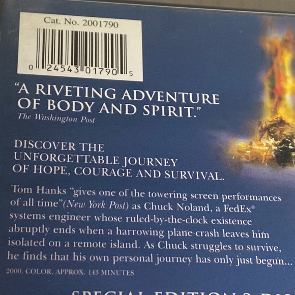🎬PRICING🎬 Cast Away 2-Disc DVD with Tom Hanks, Special Edition - Picture 8 of 9